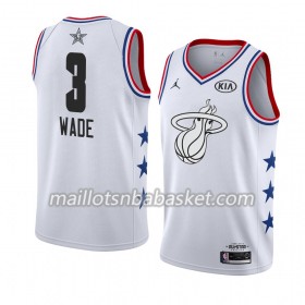 Maillot Homme Miami Heat Dwyane Wade 3 2019 All-Star Jordan Brand Blanc Swingman